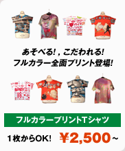 フルカラー全面印刷で遊べる！オリジナルプリントTシャツ